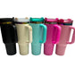 Rainbow Underlay Powder Coat 40 oz w/ V2 Silicone Insert Handle Tumblers