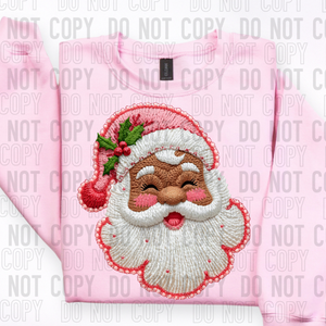 Santa Pink Faux Yarn w/ Pearls in Beard