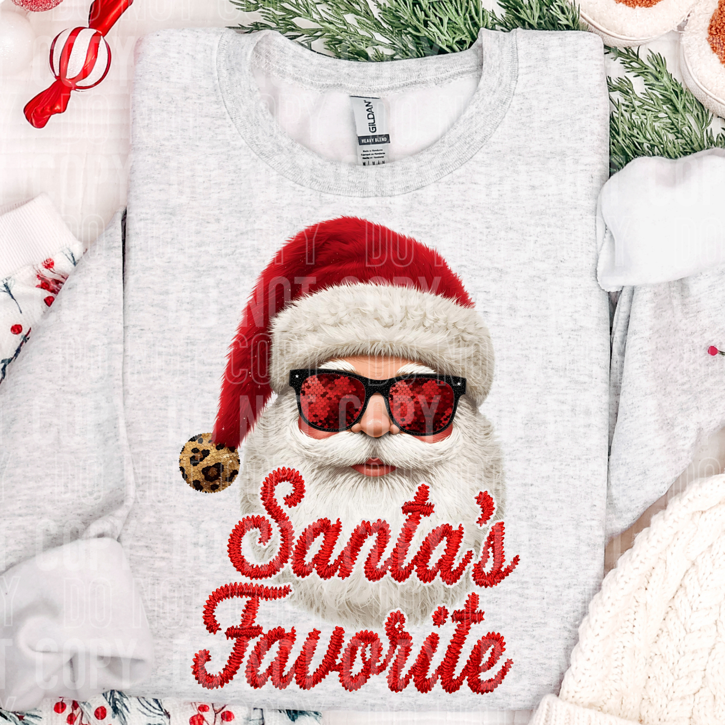Santa's Favorite Faux Embroidery