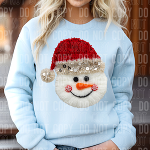 Snowman Faux Yarn Face