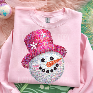 Snowman Faux Sequins