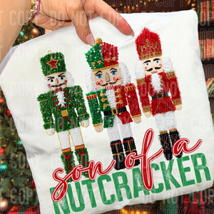 Son of a Nutcracker Faux Sequin & Tinsel