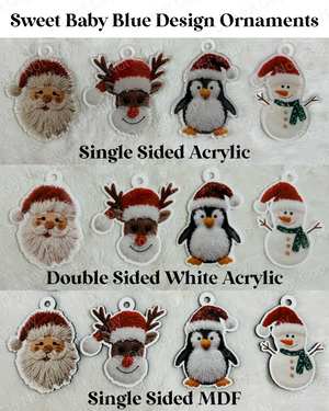 Sweet Baby Blue Design Ornaments