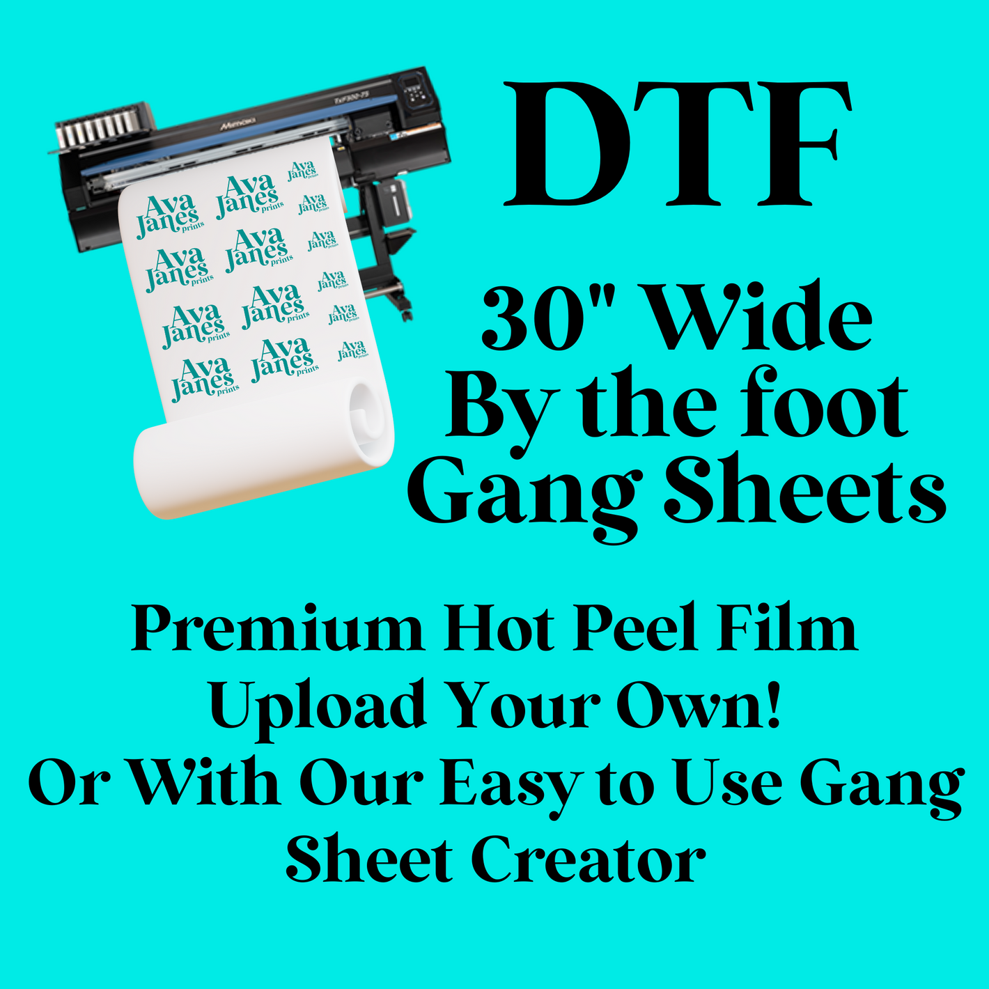 30" Wide DTF Gang Sheet Creator