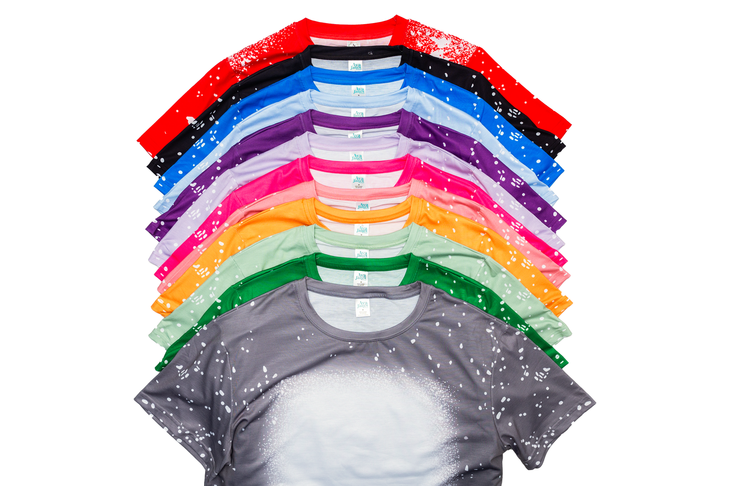 Faux Bleached Adult Unisex Shirts
