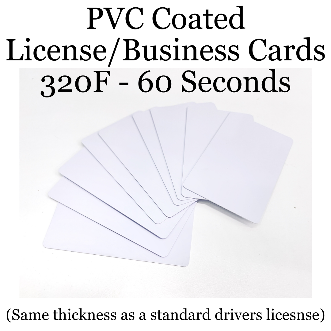 License/Business Cards - PVC Coated for Sublimation