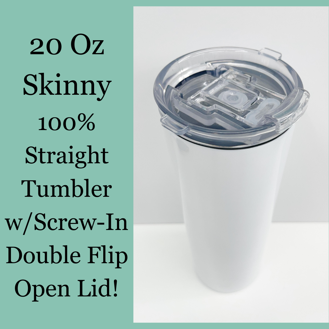 Straight Tumbler w/ Metal Handle - 20 oz.