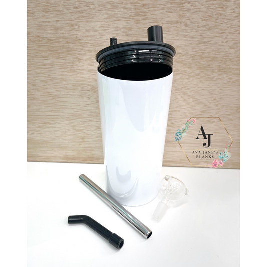 Shimmer White 40 oz w/ Handle Tumbler – Ava Jane's Blanks