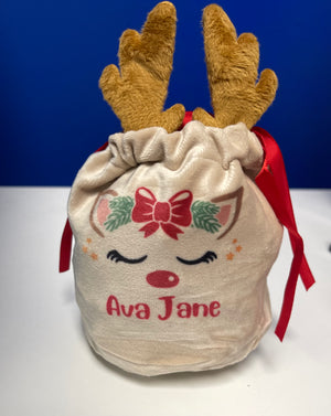 Mini Velvet Reindeer Gift Pouches