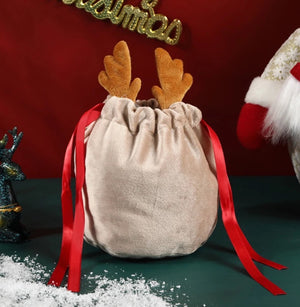 Mini Velvet Reindeer Gift Pouches