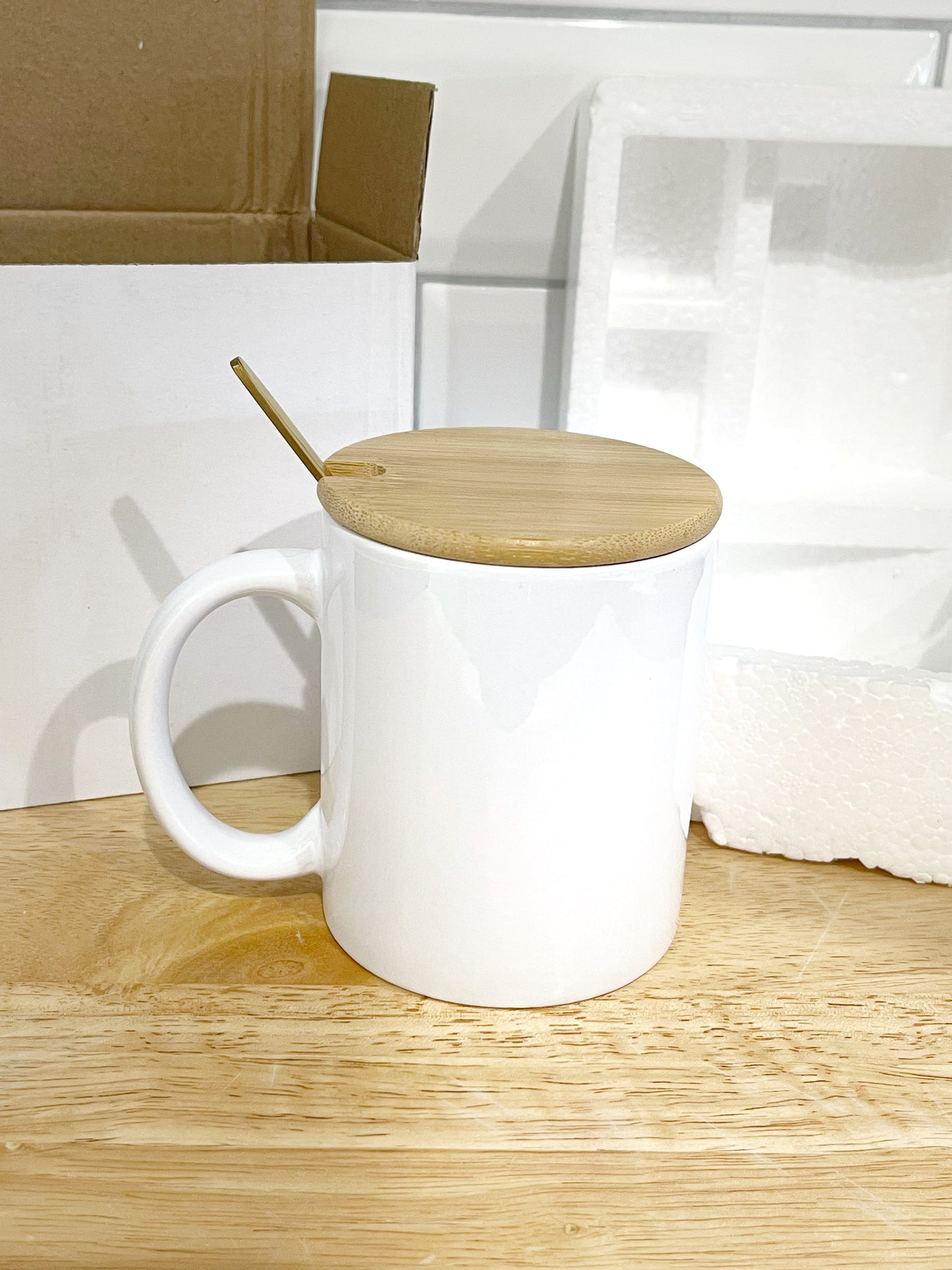 11 Oz Mug with Bamboo Lid