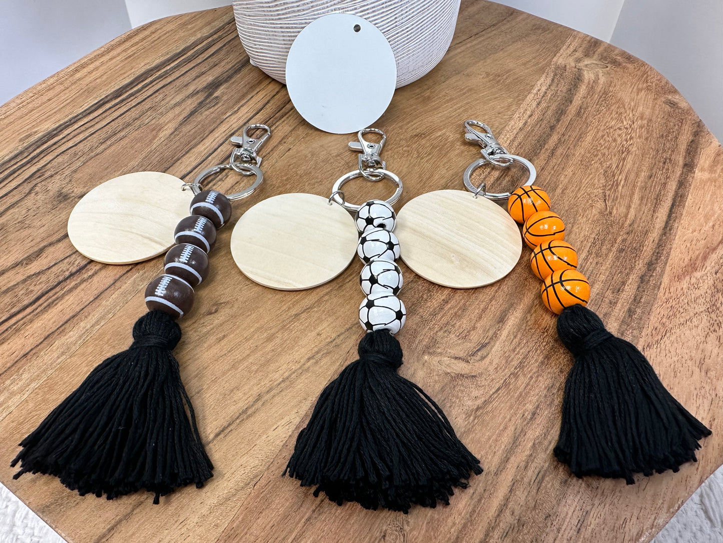 Sports Tassel KeyChain W/ Sublimation Disc