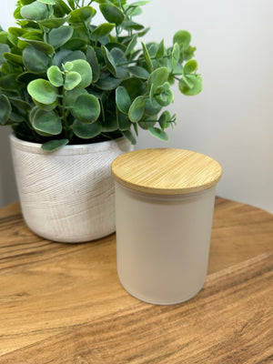 10 Oz Frosted Glass/Candle Jar