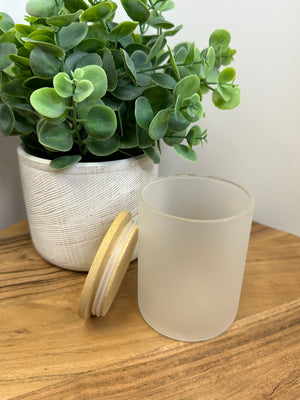 10 Oz Frosted Glass/Candle Jar