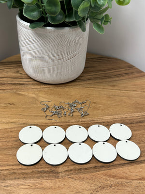 MDF Earring Sublimation Blanks - 5 Pair Packs!