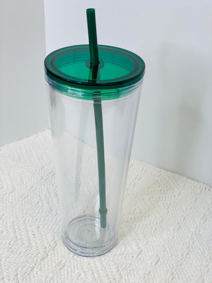 Snow Globe 24 Oz Tumblers - W/ PreDrilled Holes!