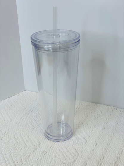 Snow Globe 24 Oz Tumblers - W/ PreDrilled Holes!