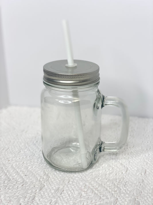 Glitter 16 Oz Glass Cans with Plastic Lids – Ava Jane's Blanks
