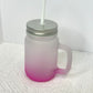 Ombre Glass Mason Jars w/ Handle