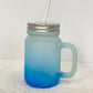 Ombre Glass Mason Jars w/ Handle