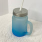 Ombre Glass Mason Jars w/ Handle