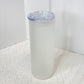25 Oz Frosted Glass Tumbler W/ Clear Slide Lid