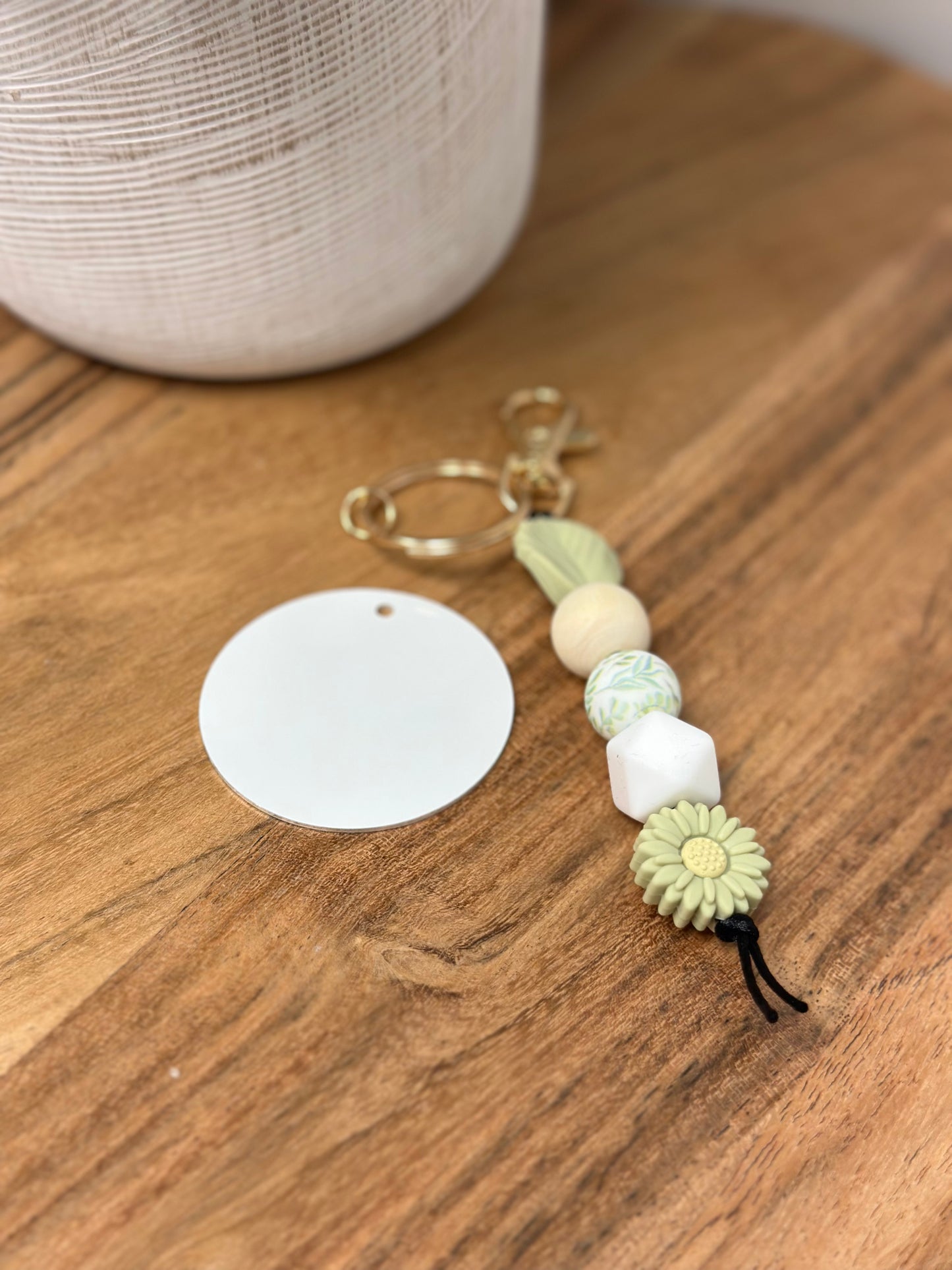 Eucalyptus & Leaves KeyChain W/ Sublimation Disc