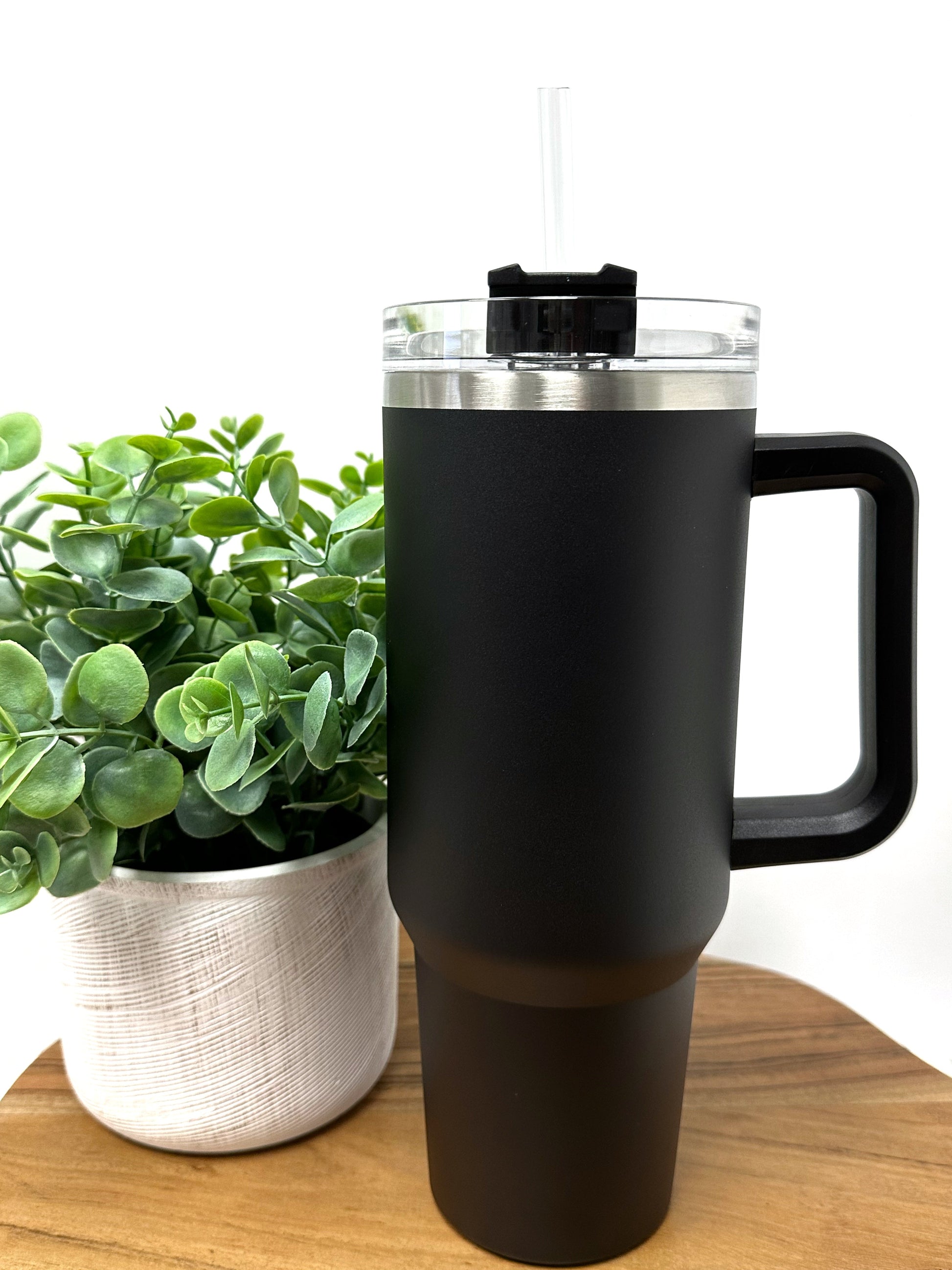 40 oz 1.0 Powder Coated w/ Handle Tumbler – Stainless Steel Heaven LLC