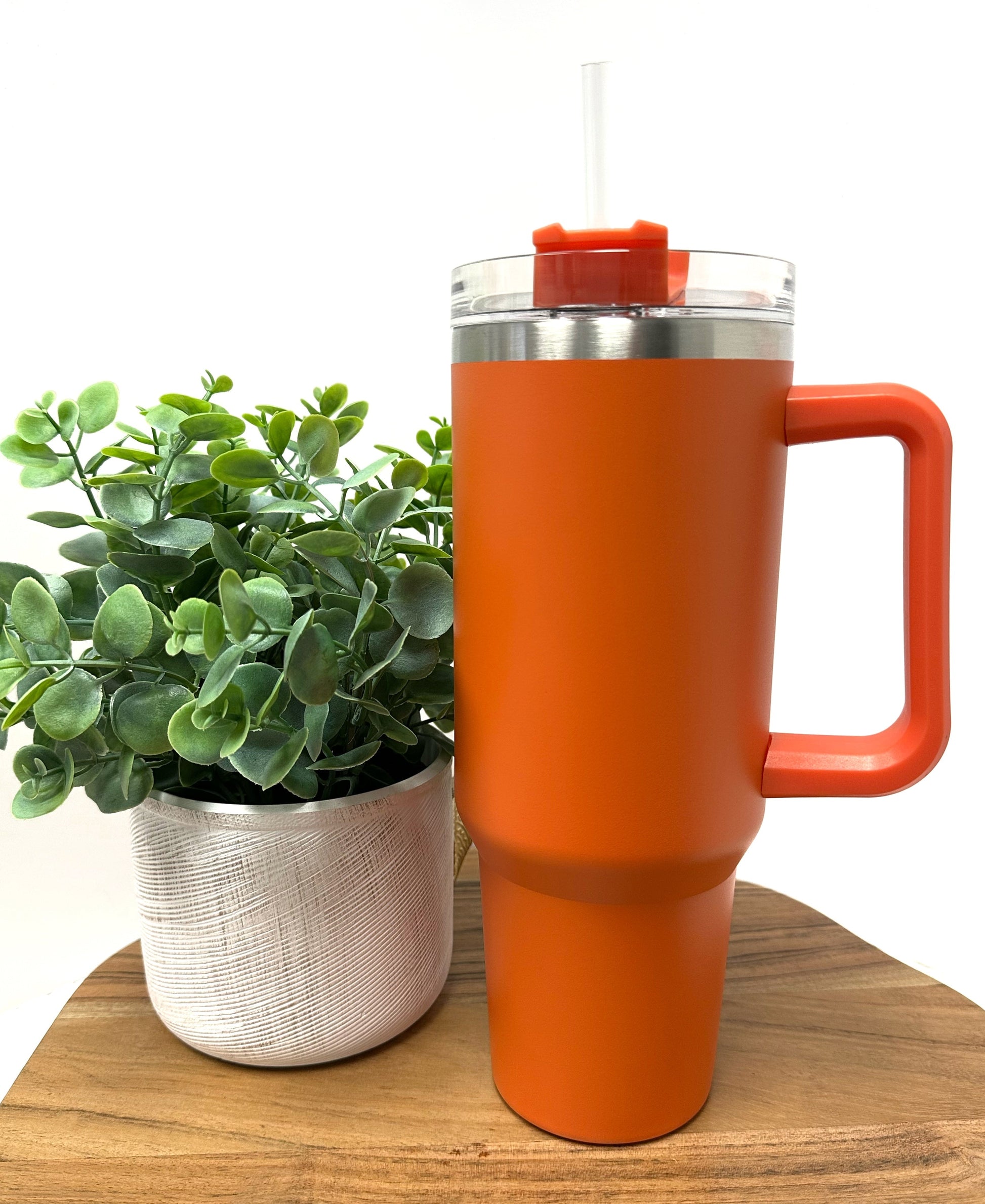 40 oz Orange/White Tumbler