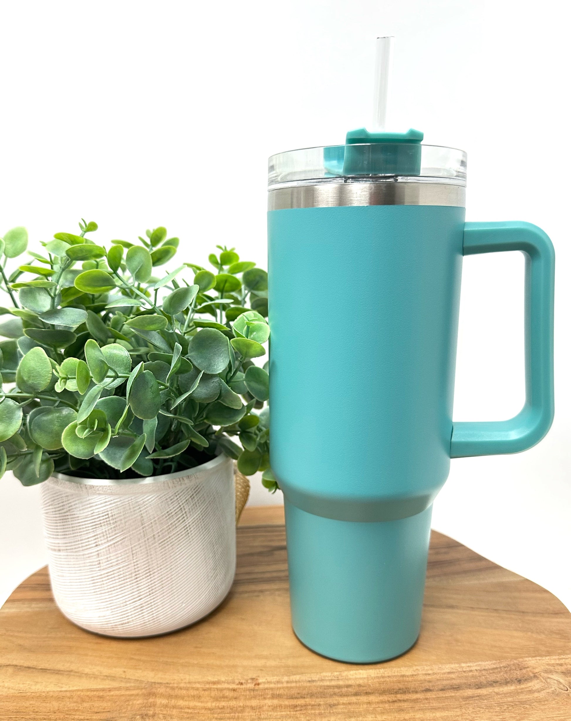 40 Oz Matte Handle Tumbler - Deep Teal