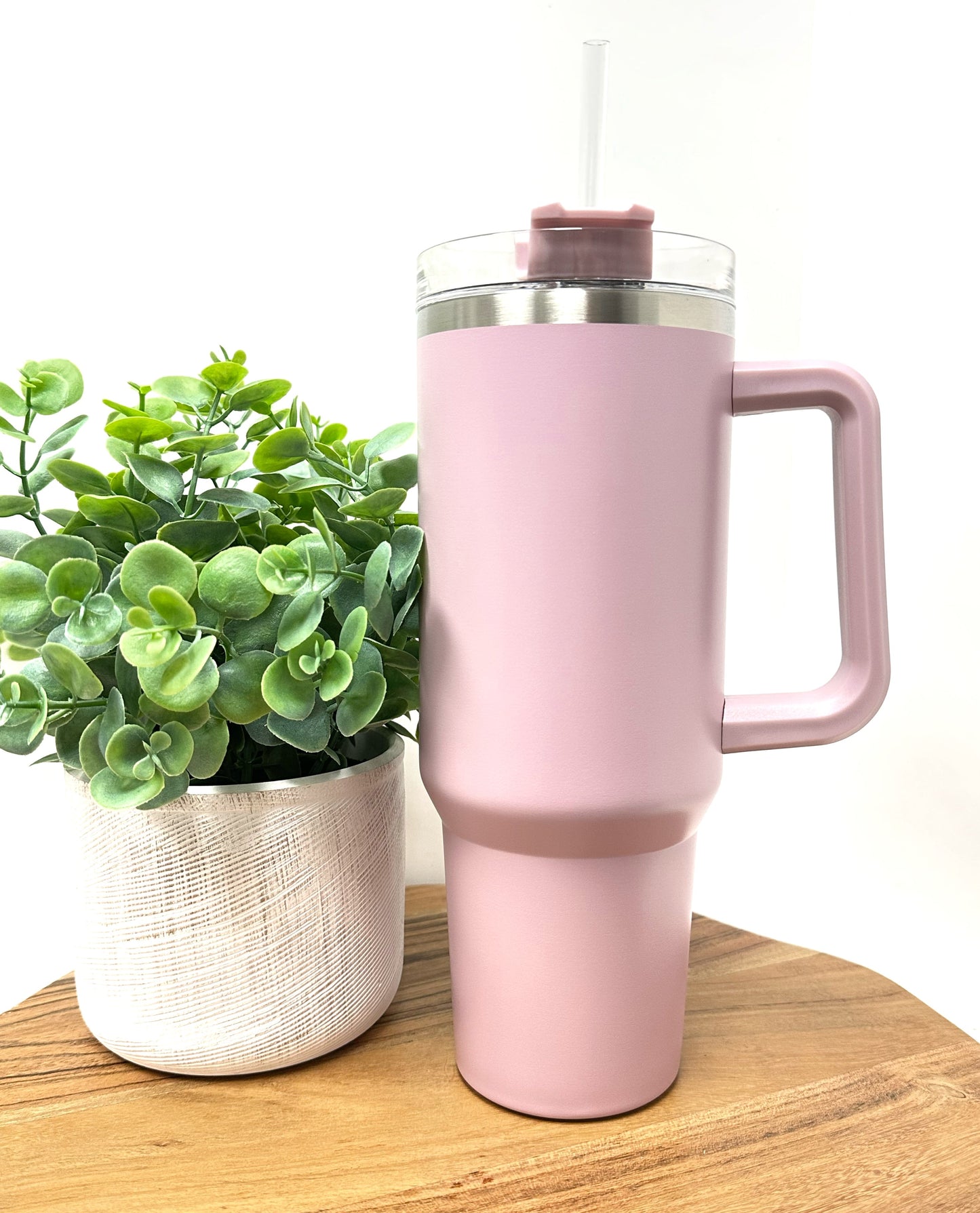 Pink 40 oz Tumbler with Handle