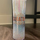 Snow Globe 20 oz Flip Top Water Bottles - W/ PreDrilled Hole and Plug!