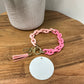 Chain Link Wristlet KeyChain W/ Sublimation Disc
