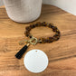 Chain Link Wristlet KeyChain W/ Sublimation Disc