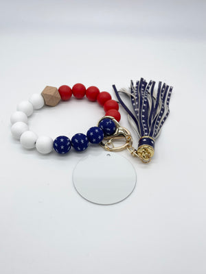 'Merica Bracelet KeyChain W/ Aluminum Disc