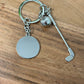 Golf Keychain with Club and Ball Silver