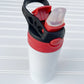 Kids 12 Oz Dual Color Flip Top Bottles - Straight