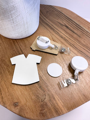 MDF Shaped Badge Reels