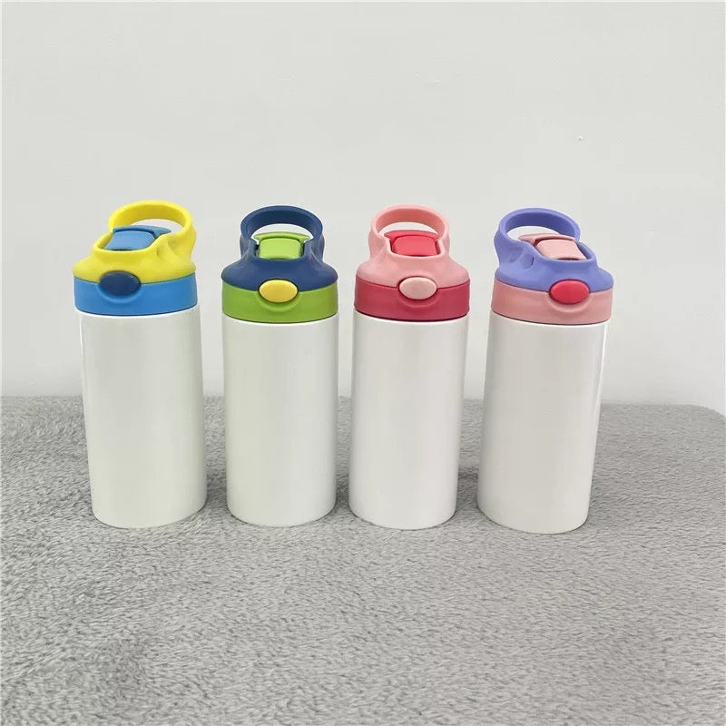 Kids UV/GLOW 12 Oz Dual Color Flip Top Bottles - Straight