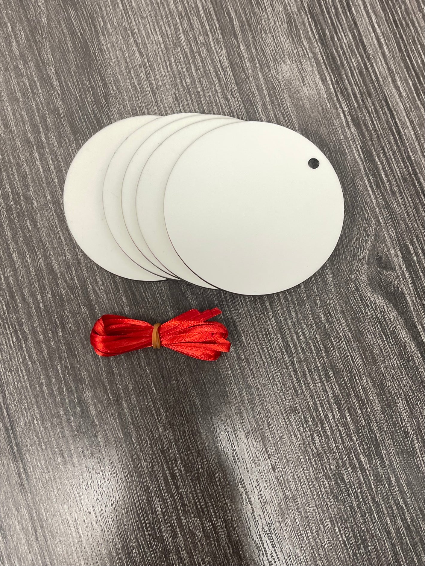 MDF Circle Ornament - 5 Pack