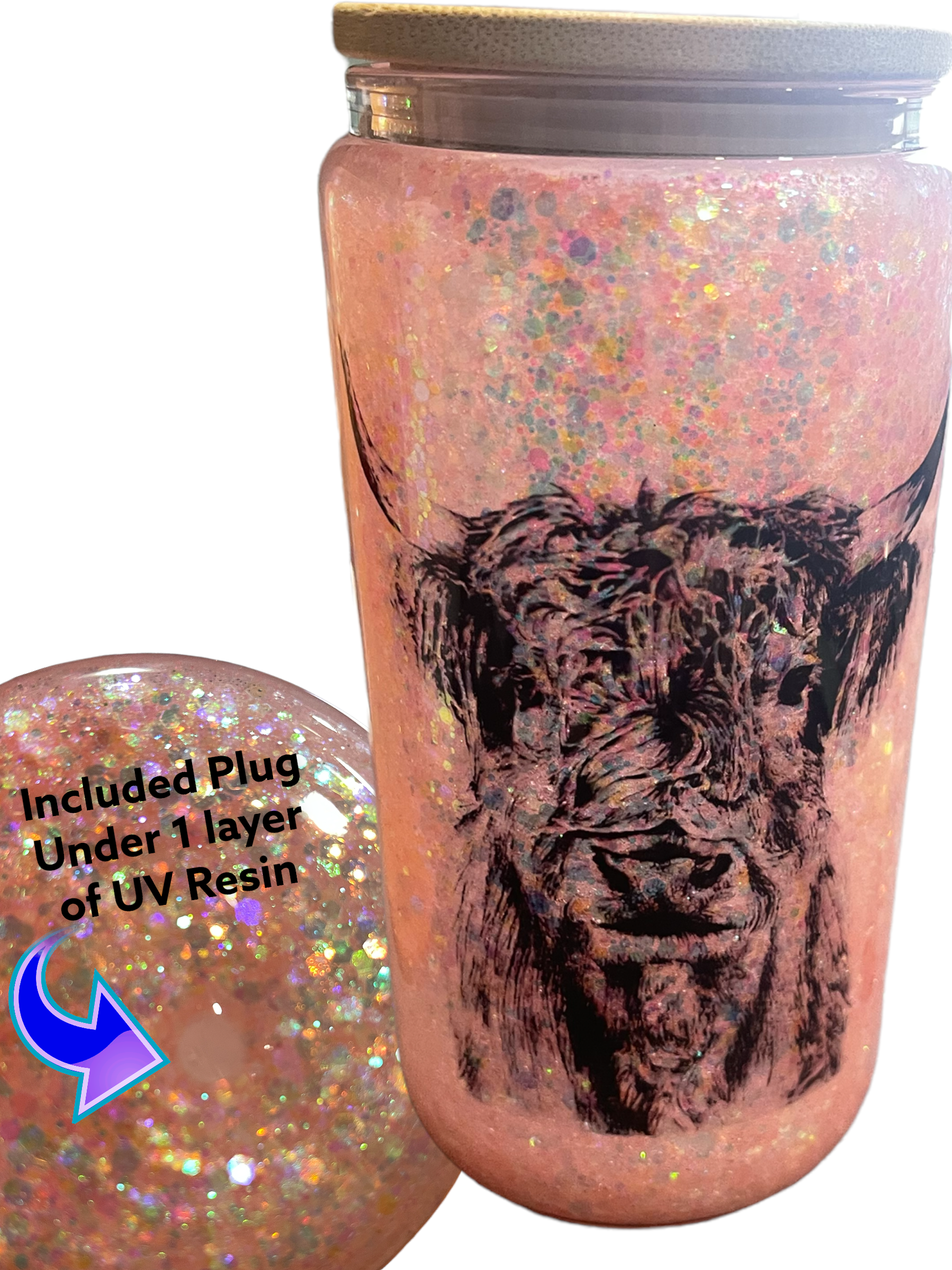 20oz SNOWGLOBE SUBLIMATION Tumbler with predrilled hole