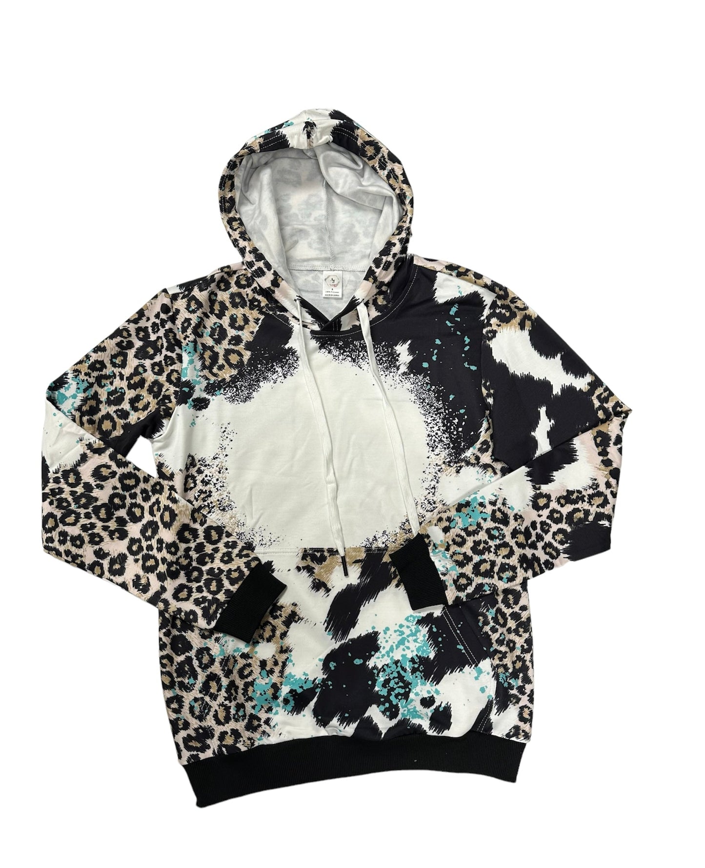 Animal Print Bleached Adult Unisex Hoodie