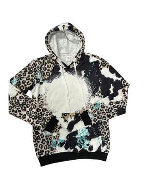 Animal Print Bleached Adult Unisex Hoodie