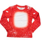Long Sleeve Faux Bleach Kids Unisex Shirt