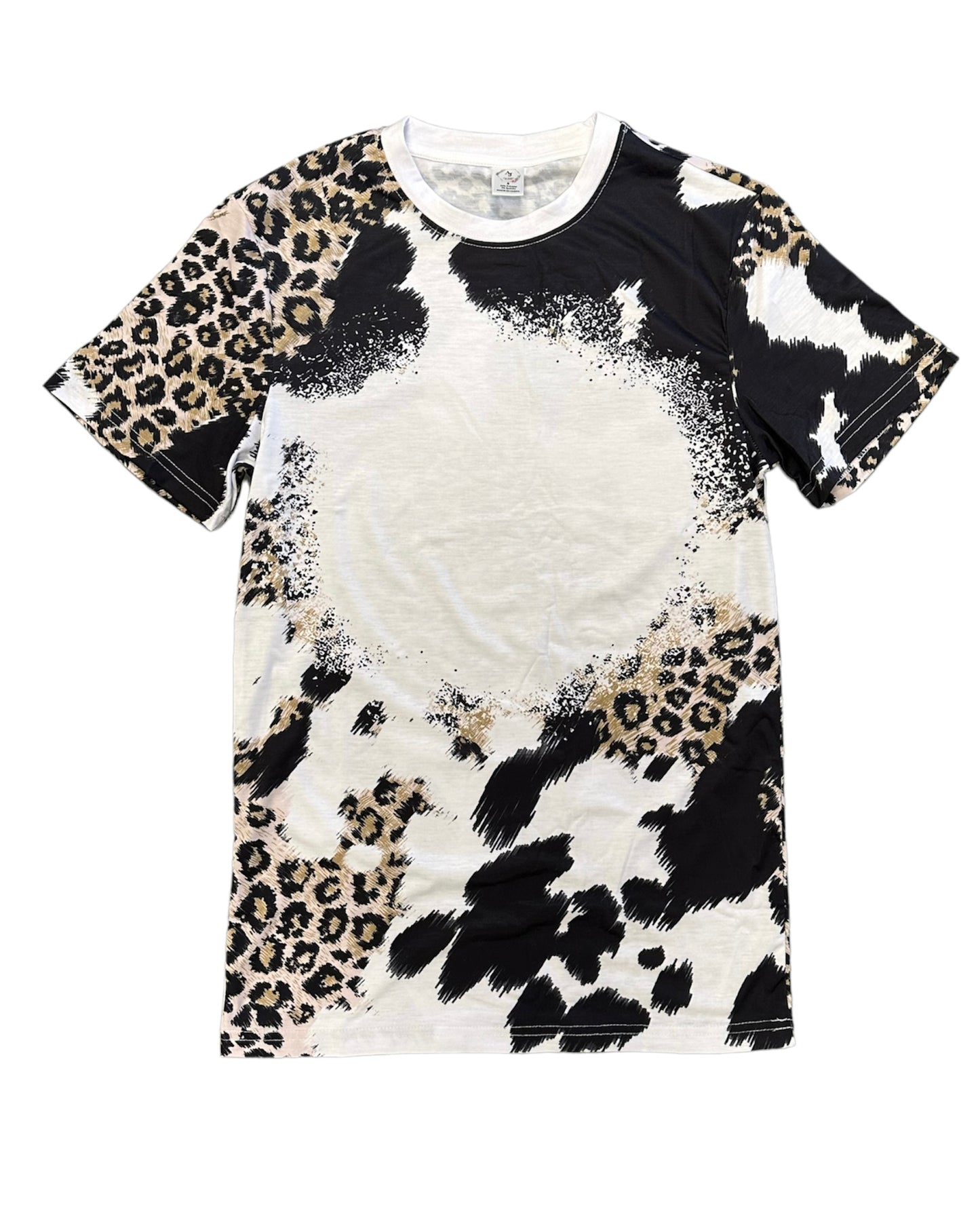 Leopard/Cow Faux Bleached Adult Unisex Shirts