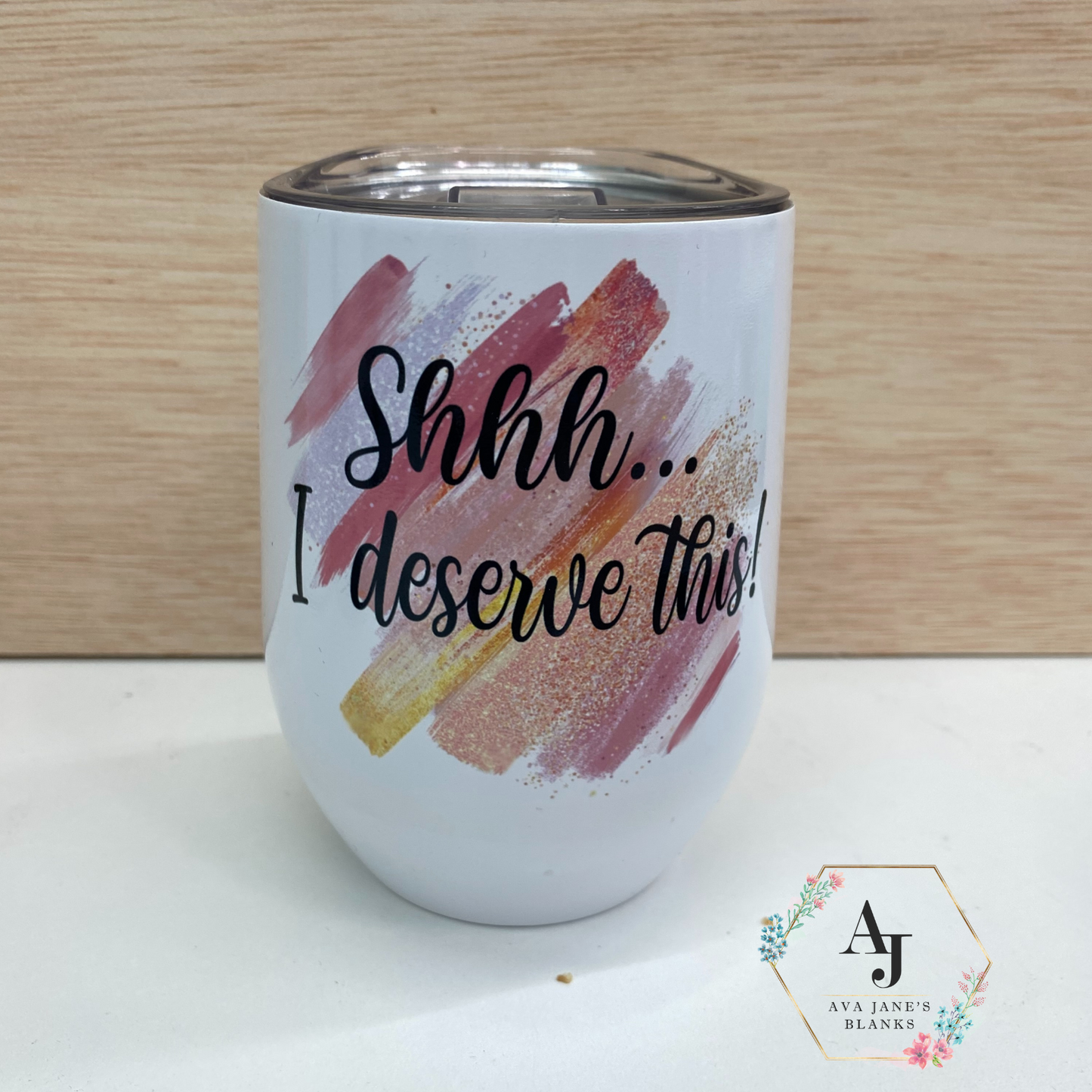Wine Tumbler - 12 Oz with Lid