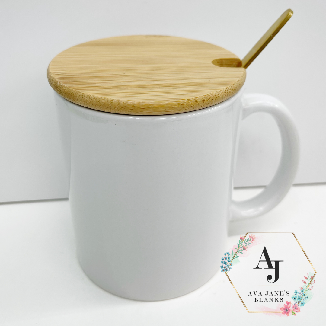 11 Oz Mug with Bamboo Lid
