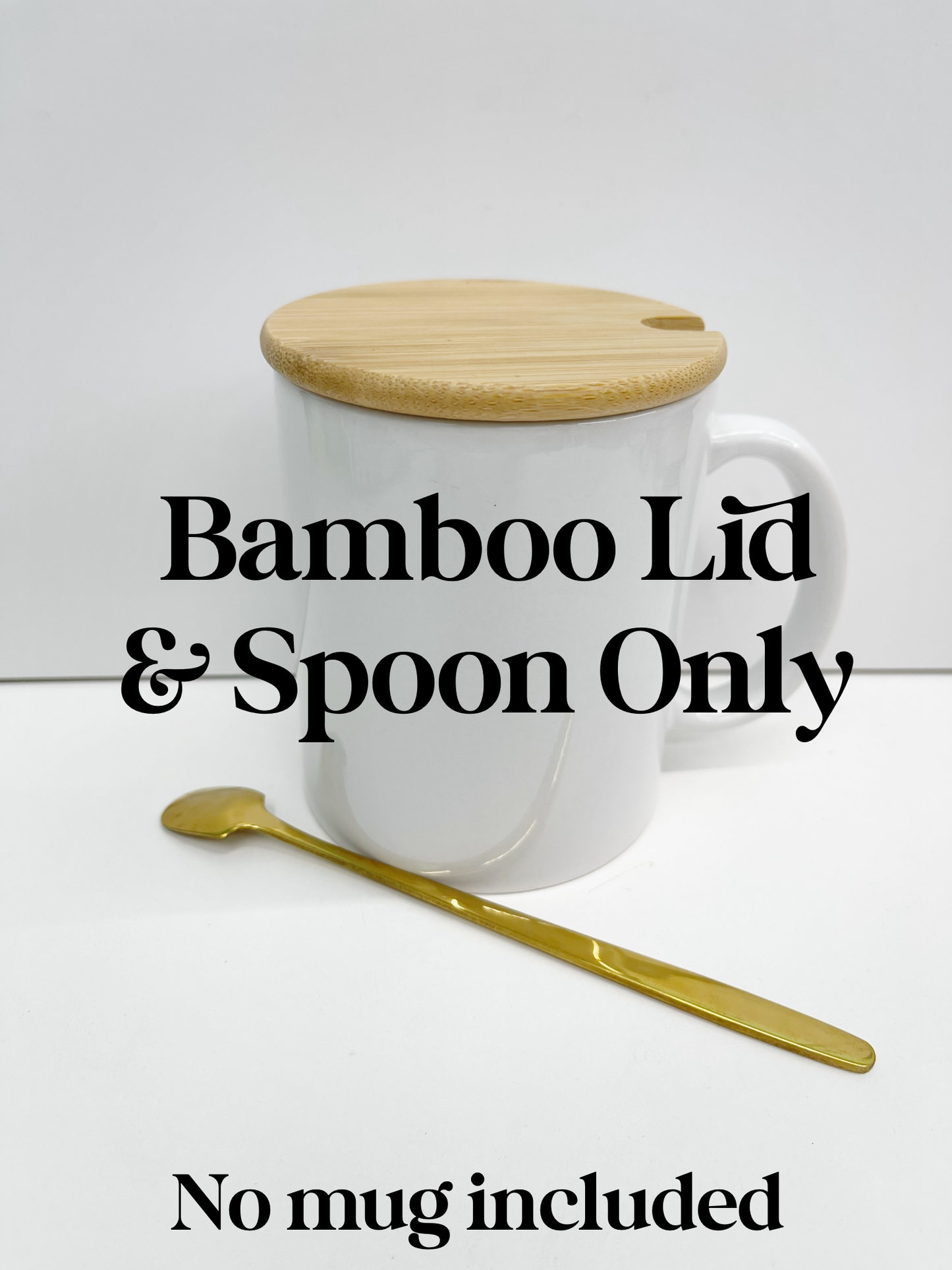 Bamboo Lid & Spoon ONLY for 11 oz mug