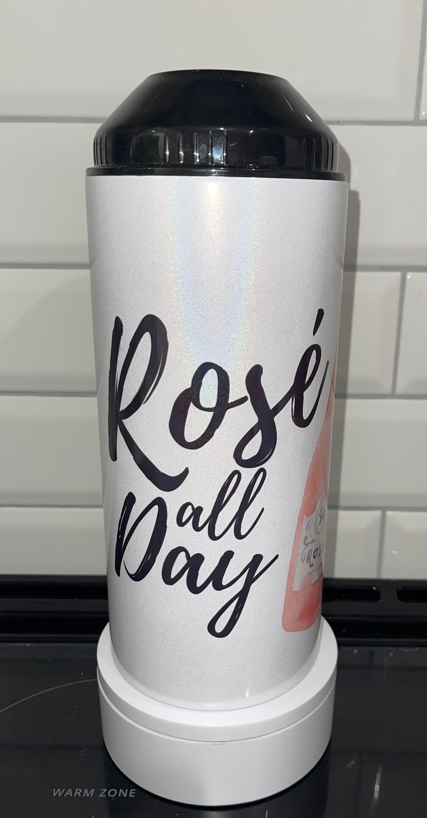 Wine Bottle Holder - White Shimmer Sublimation