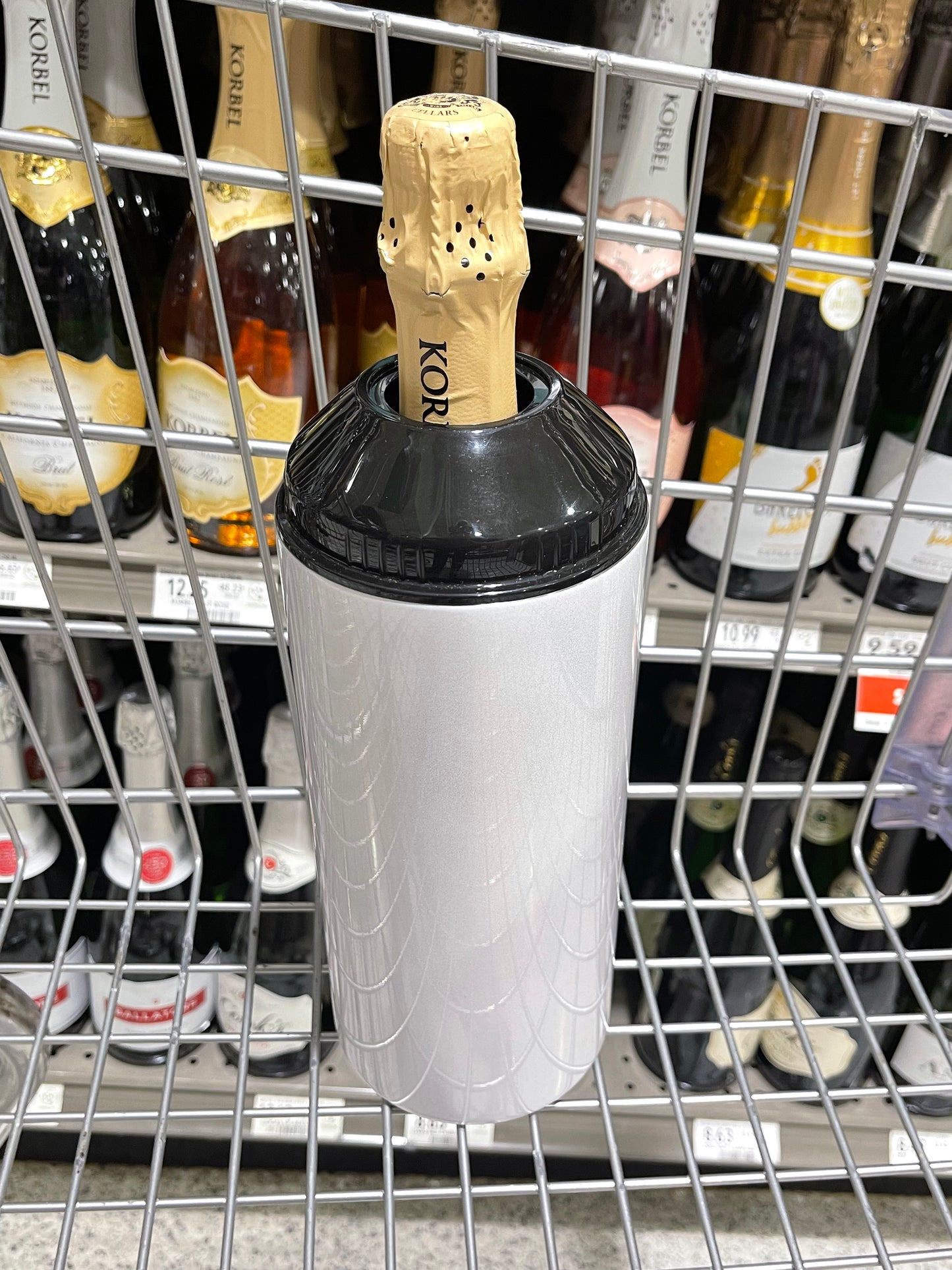 Wine Bottle Holder - White Shimmer Sublimation